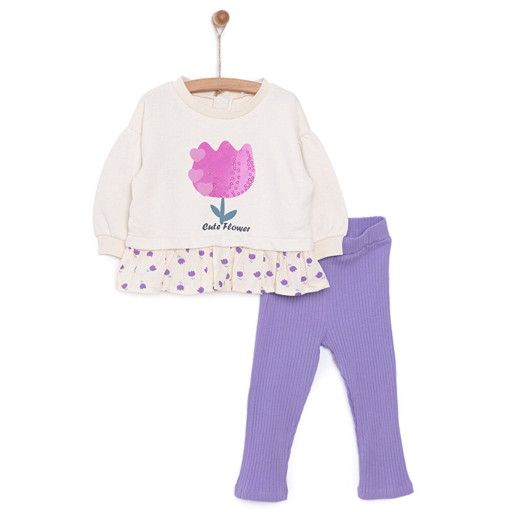 Tulip Kız Sweatshirt - Tayt Kız Bebek