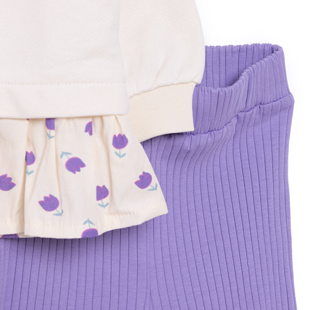 Tulip Kız Sweatshirt - Tayt Kız Bebek