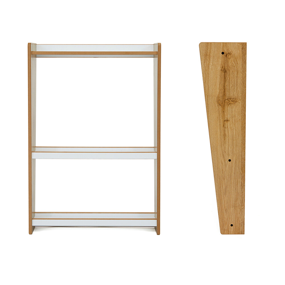 Turna Montessori Ahşap Çocuk Duvar Kitaplık Naturel