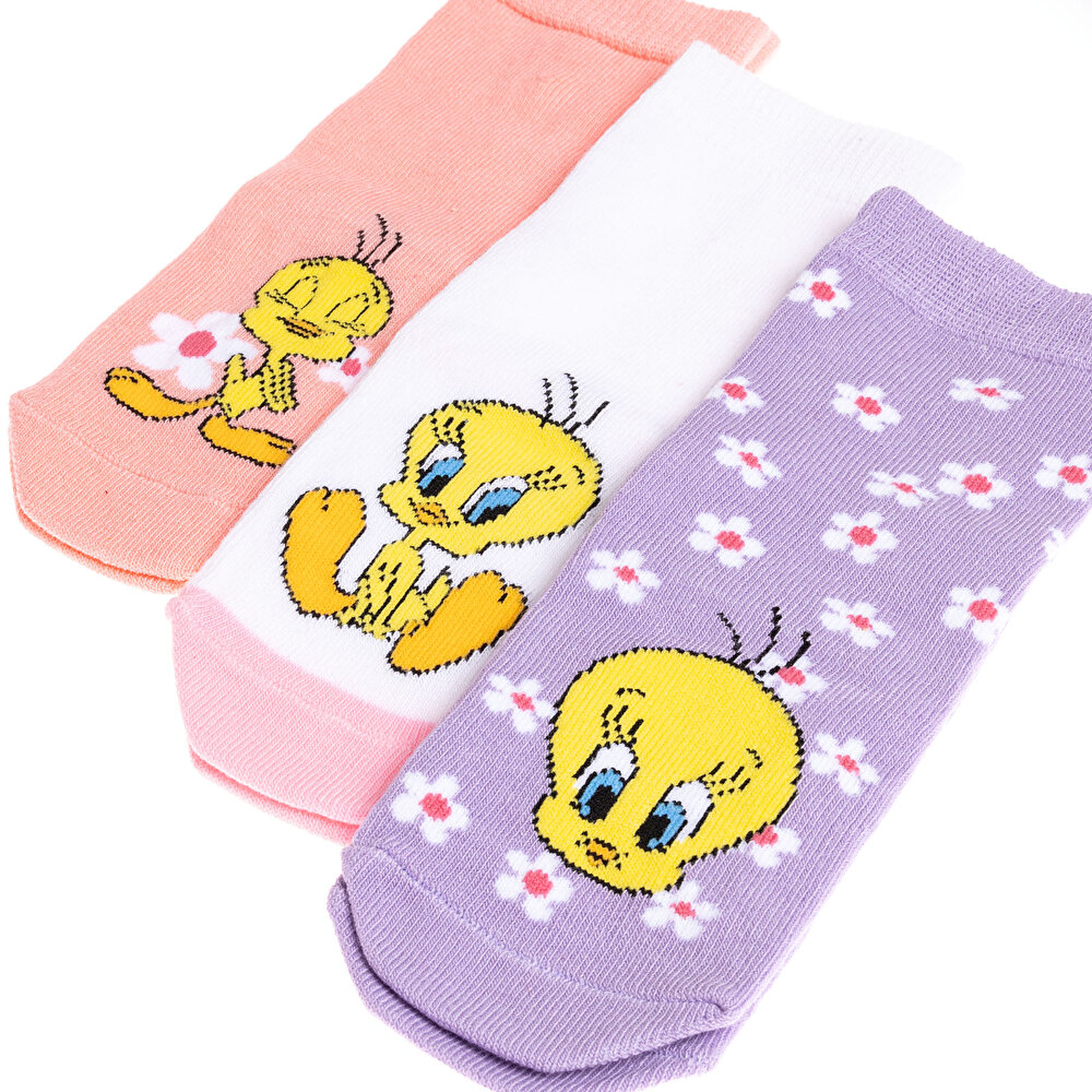 Tweety Kız 3'lü Bilek Çorap Kız Bebek