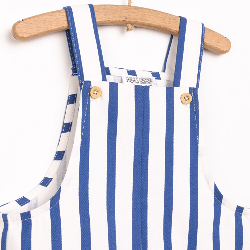 Under the Sea Çizgili Erkek Şort Salopet Erkek Bebek