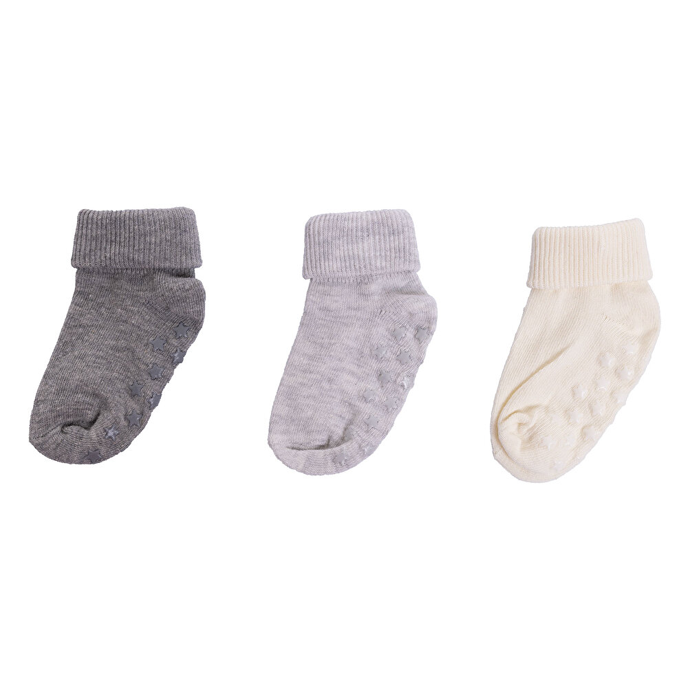 Unisex 3lü Kıvrık Çorap