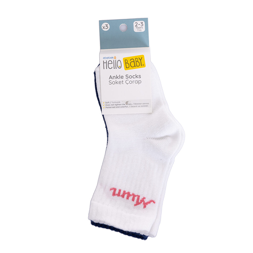 Unisex 3lü Soket Çorap Unisex