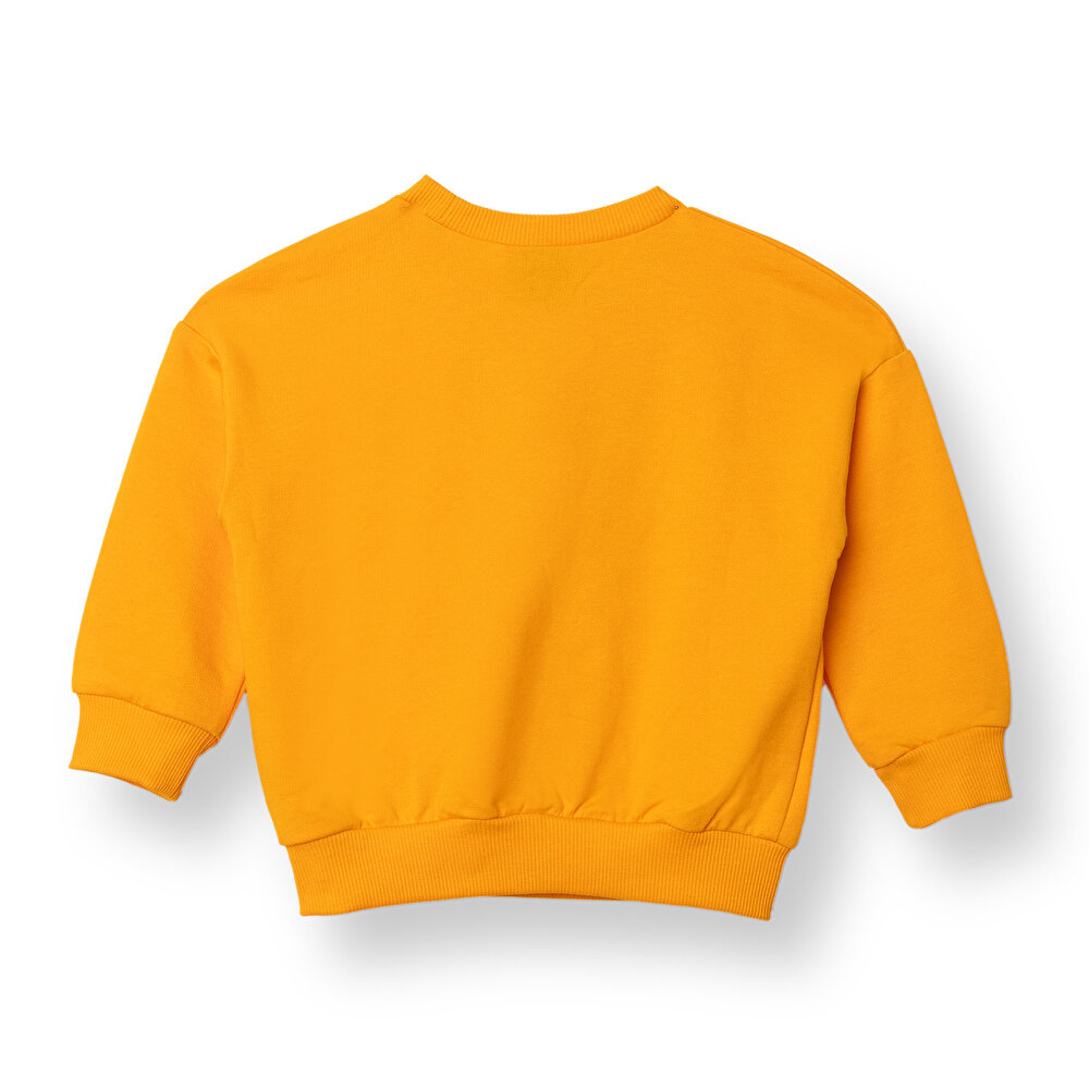 Unisex Galatasaray Sweatshirt İki İplik Bisiklet Yaka Uzun Kol