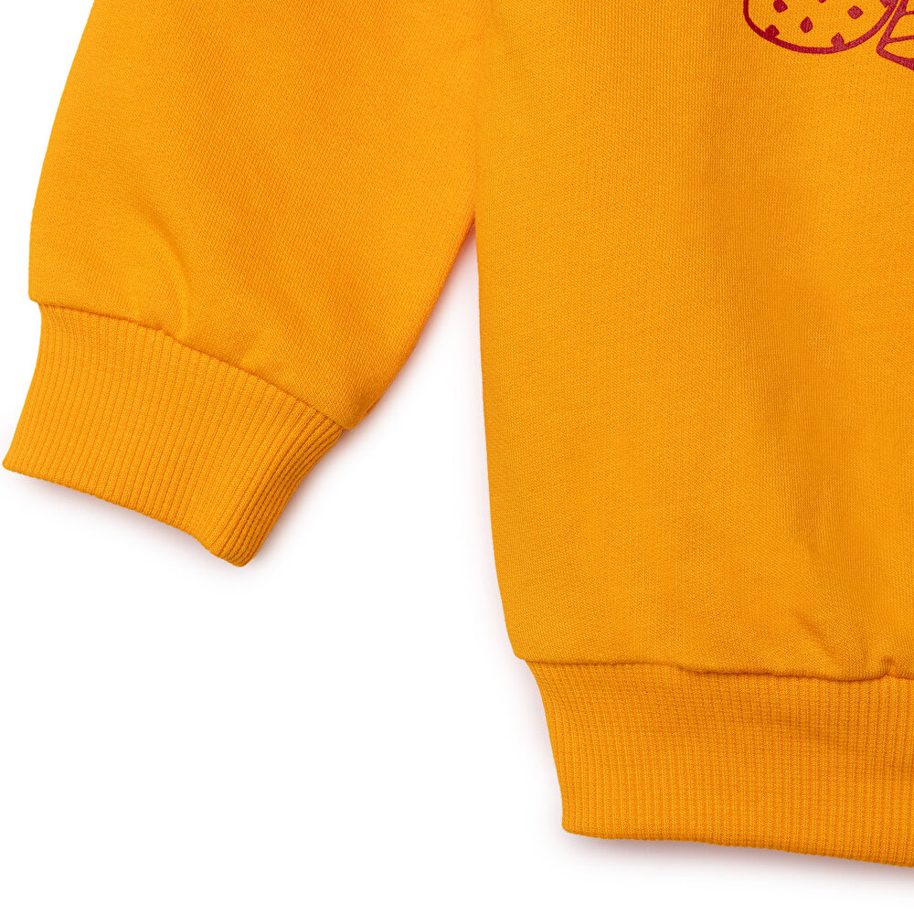 Unisex Galatasaray Sweatshirt İki İplik Bisiklet Yaka Uzun Kol