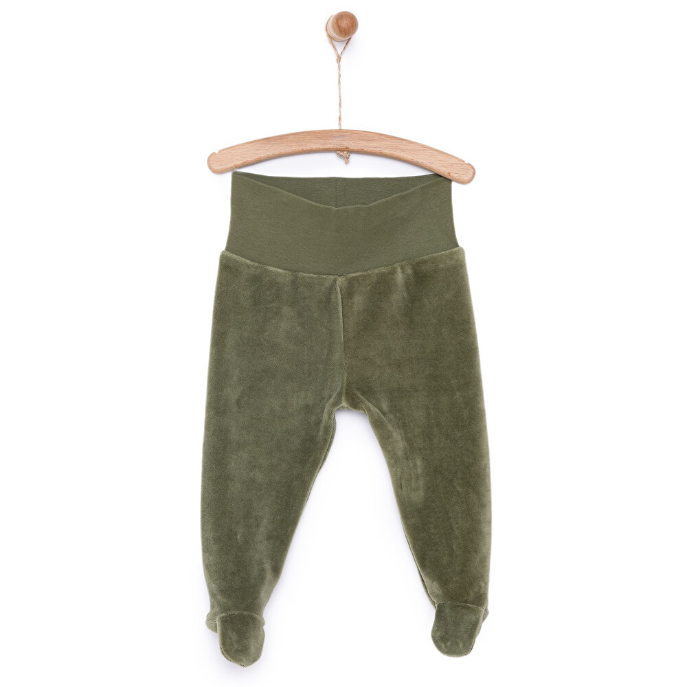Unisex Yenidoğan Patikli Alt %100 Pamuk Kadife Kumaş
