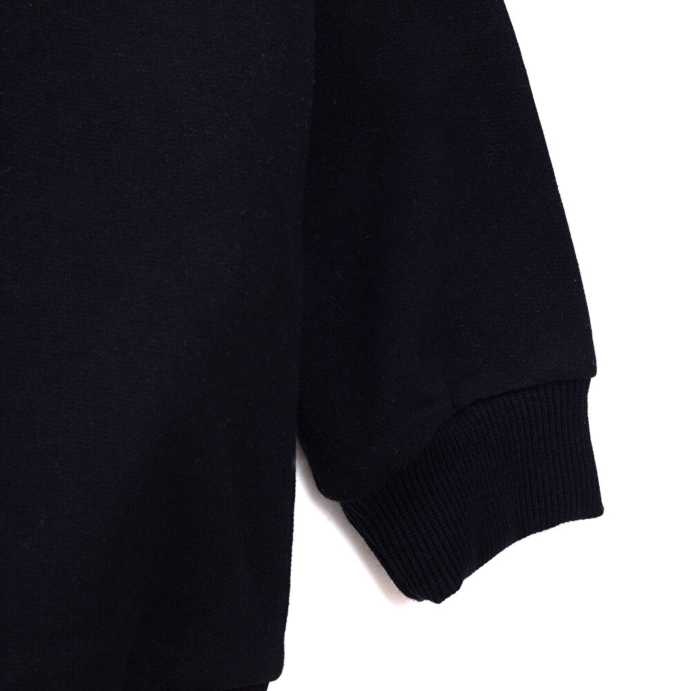 Unisex Sweatshirt İki İplik Bisiklet Yaka Uzun Kol