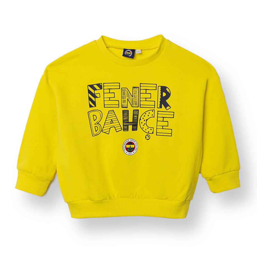 Unisex Sweatshirt İki İplik Bisiklet Yaka Uzun Kol