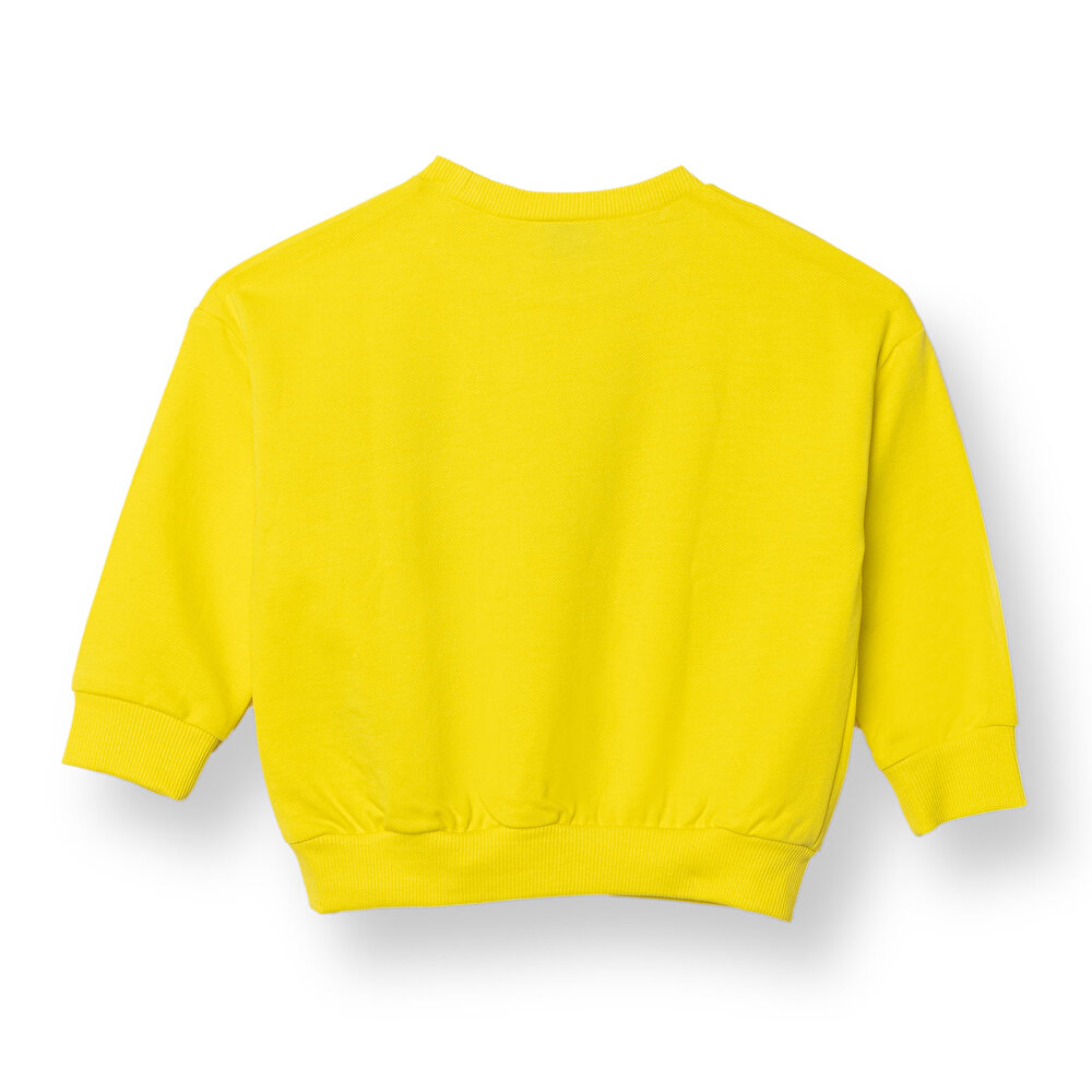 Unisex Sweatshirt İki İplik Bisiklet Yaka Uzun Kol