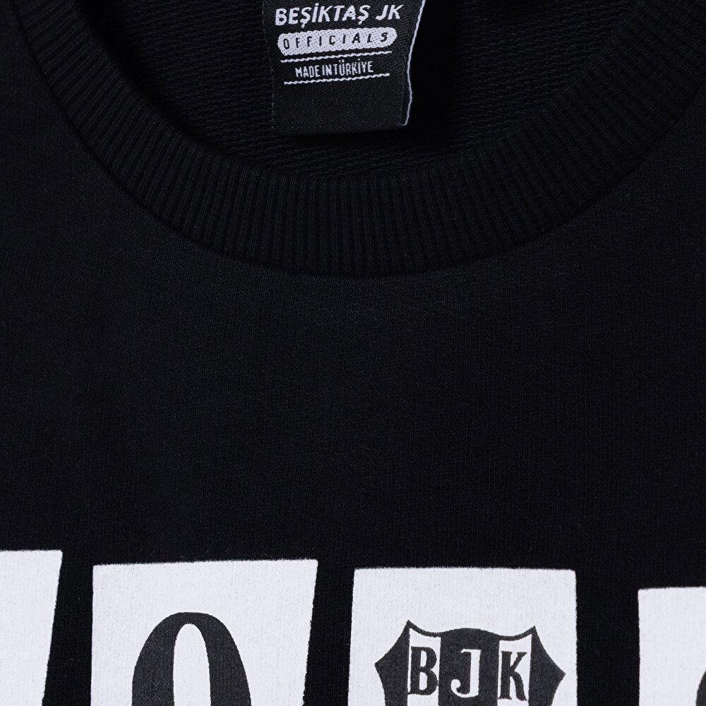 Unisex Sweatshirt İki İplik Bisiklet Yaka Uzun Kol
