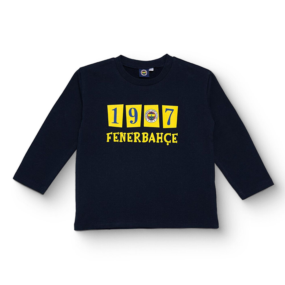 Unisex Sweatshirt İki İplik Bisiklet Yaka Uzun Kol