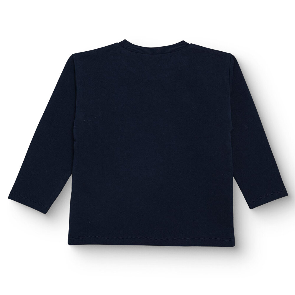 Unisex Sweatshirt İki İplik Bisiklet Yaka Uzun Kol