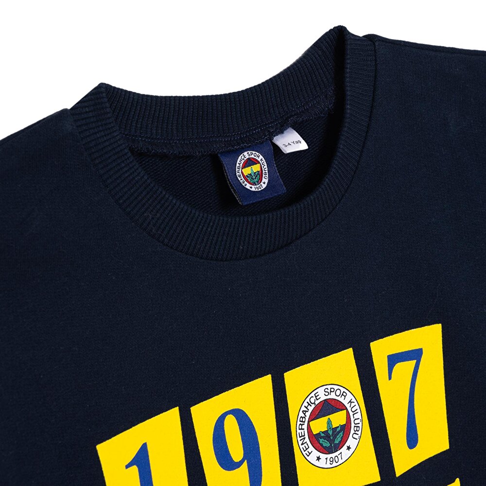 Unisex Sweatshirt İki İplik Bisiklet Yaka Uzun Kol