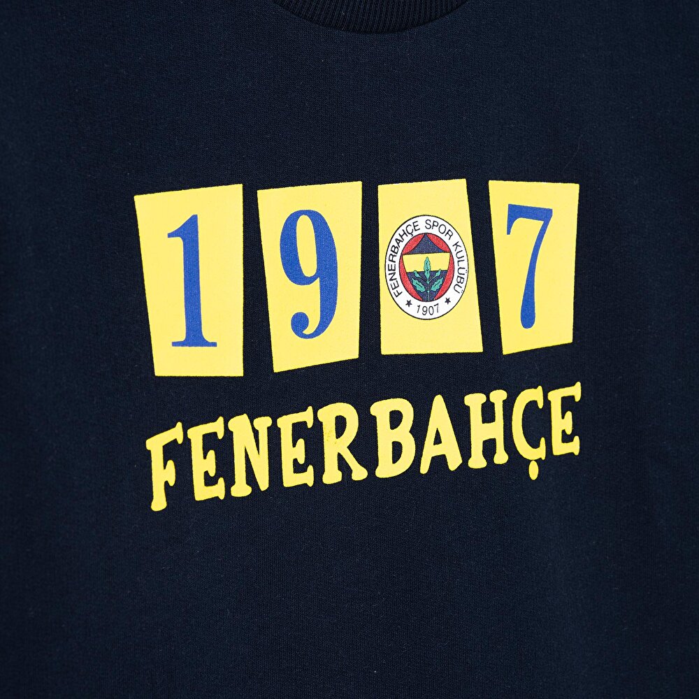 Unisex Sweatshirt İki İplik Bisiklet Yaka Uzun Kol