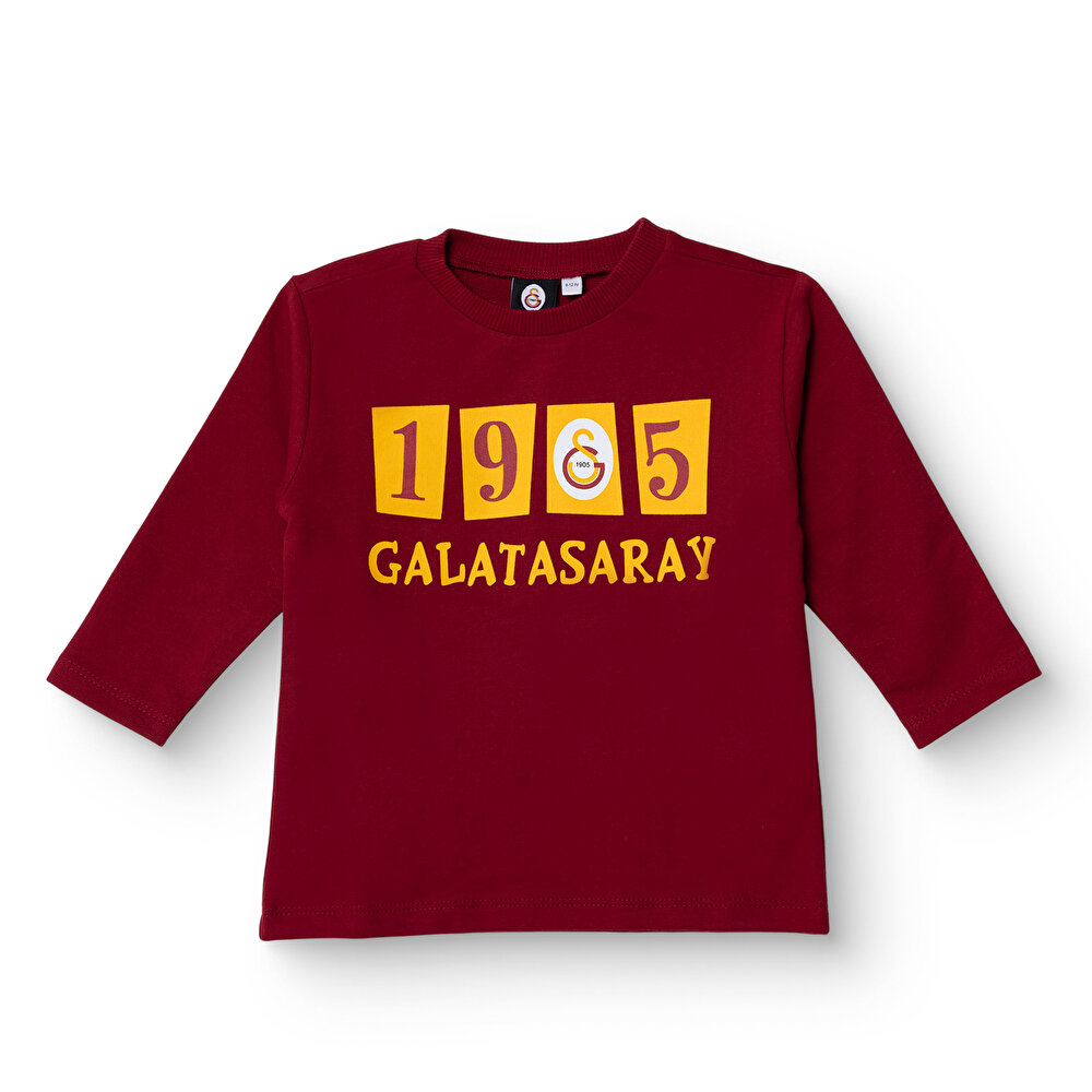 Unisex Sweatshirt İki İplik Bisiklet Yaka Uzun Kol