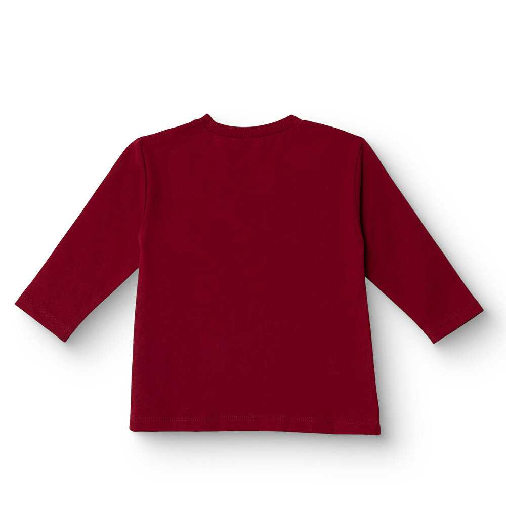 Unisex Sweatshirt İki İplik Bisiklet Yaka Uzun Kol