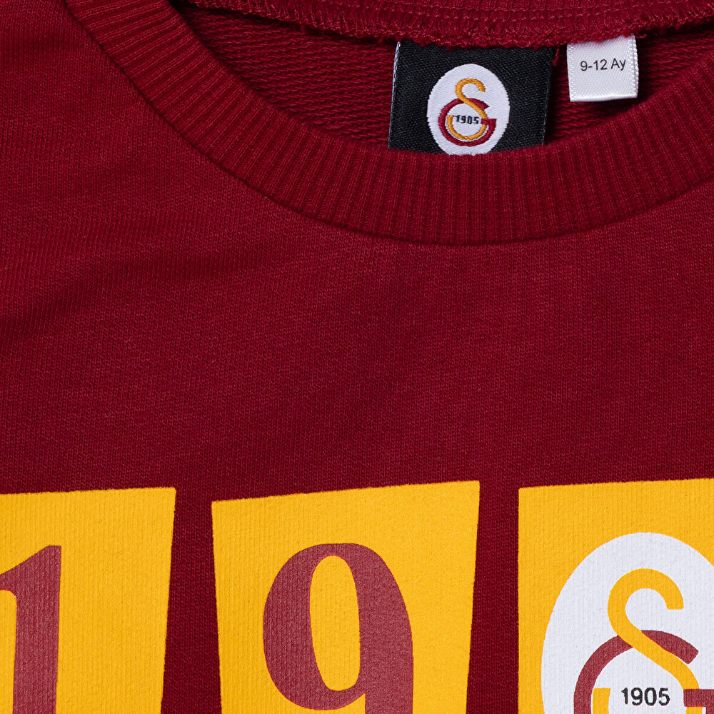 Unisex Sweatshirt İki İplik Bisiklet Yaka Uzun Kol