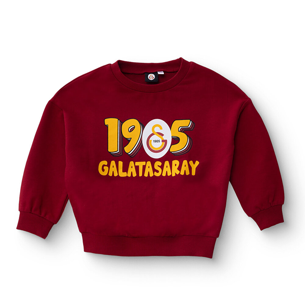 Unisex Sweatshirt İki İplik Bisiklet Yaka Uzun Kol