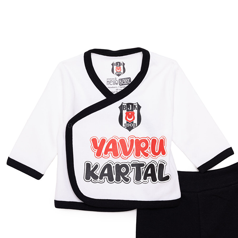 Unisex Yenidoğan 5li Askı Hastane Çıkışı İnterlok Zarf Yaka Uzun Kol Patikli Paça