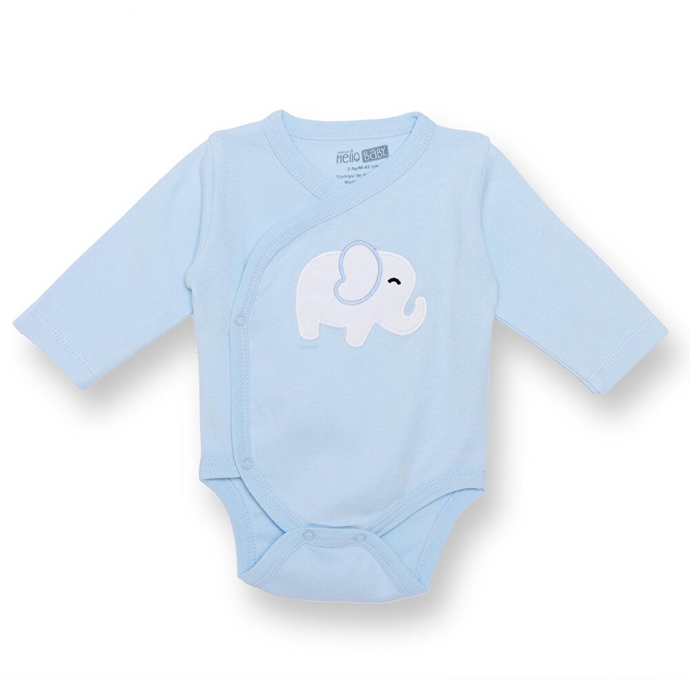 Unisex Zıbın Body Ribana Çıtçıt Yaka Uzun Kol