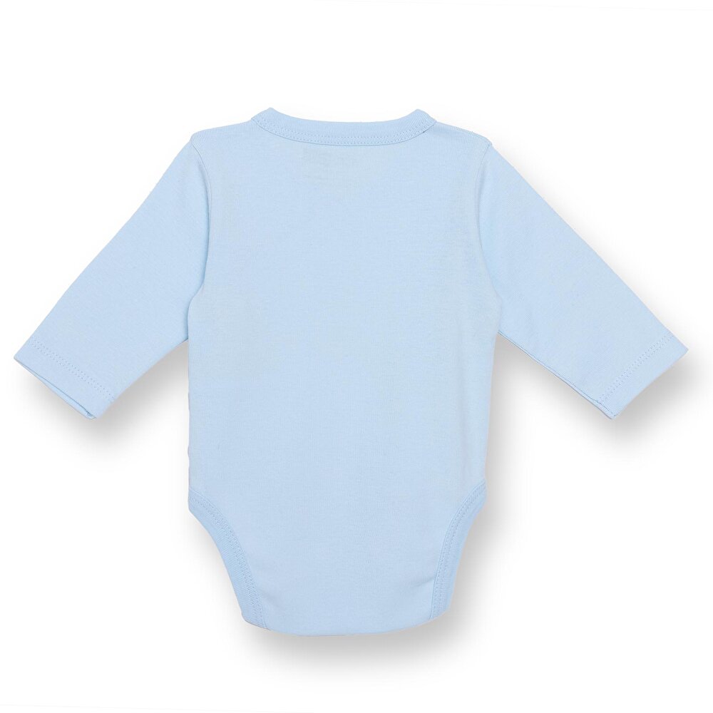 Unisex Zıbın Body Ribana Çıtçıt Yaka Uzun Kol