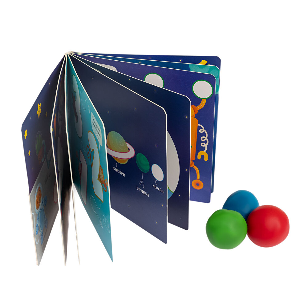 Uzay Aktivite Kitabı ve 3x50gr Hamur Hediyeli