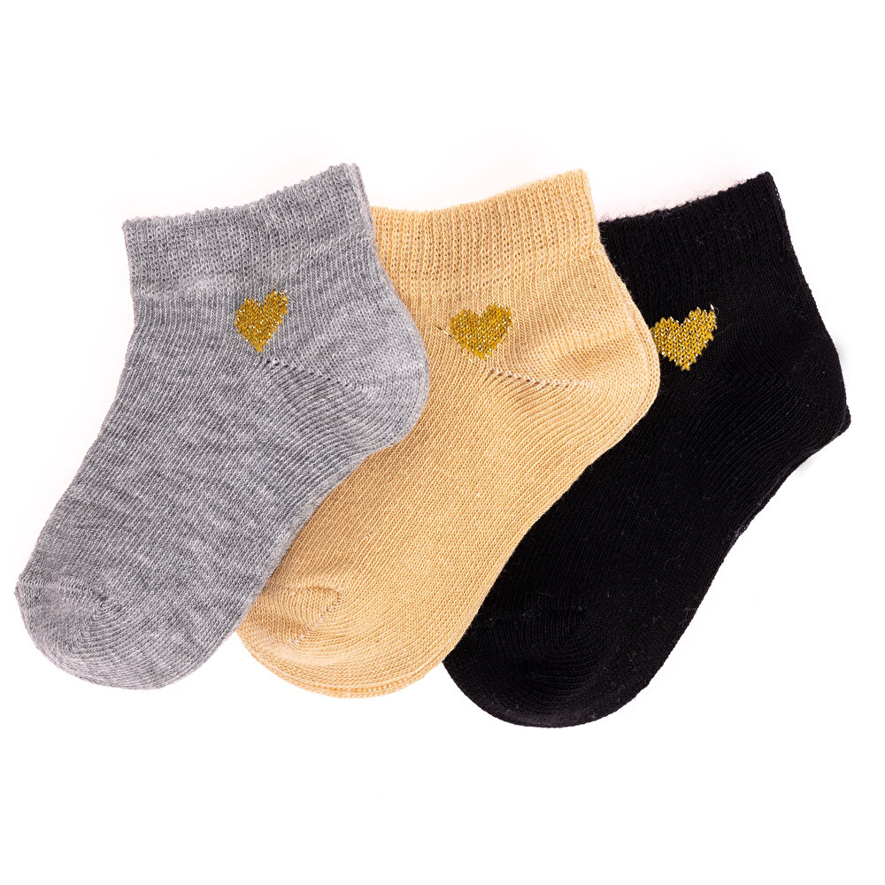 Varaklı 3'lü Bilek Çorap Kız Bebek