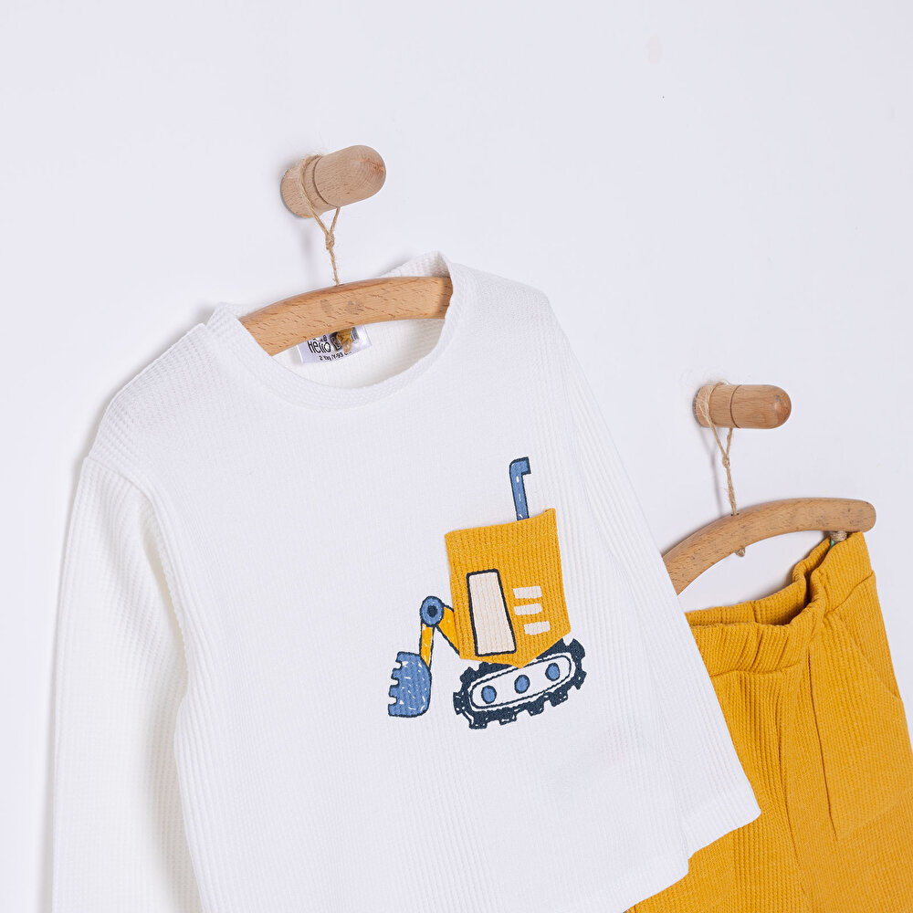 Vehicles Line Erkek Sweatshirt-Pantolon Erkek Bebek