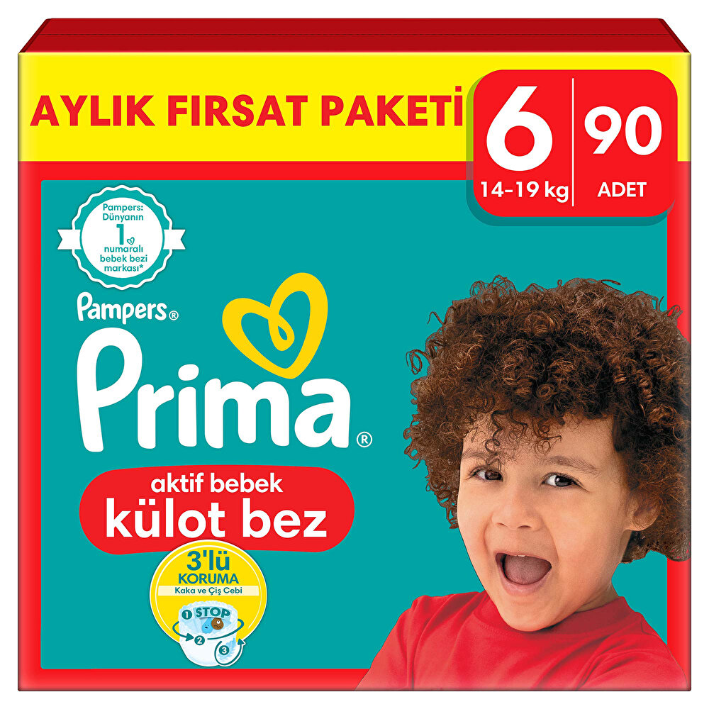 Aktif Bebek Aylık Fırsat Paketi Külot Bez 6 Beden Extra Large 90 Adet