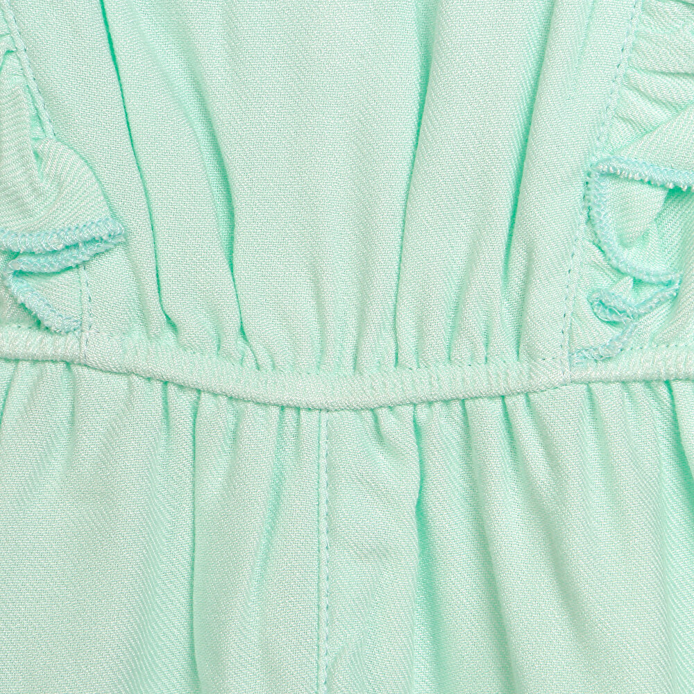 Kız Bebek Salopet Çıtçıtlı Watermelon Modelli Yaka İp Askılı Mint