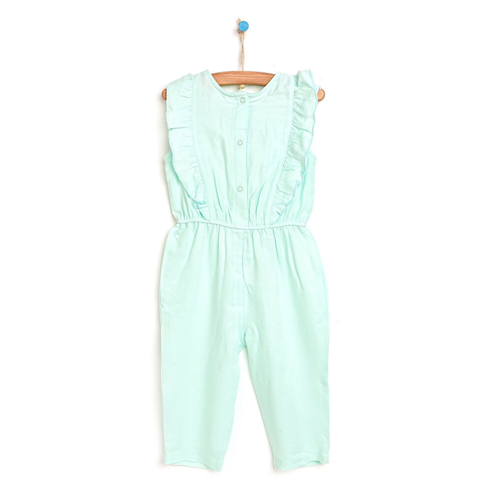 Kız Bebek Salopet Çıtçıtlı Watermelon Modelli Yaka İp Askılı Mint