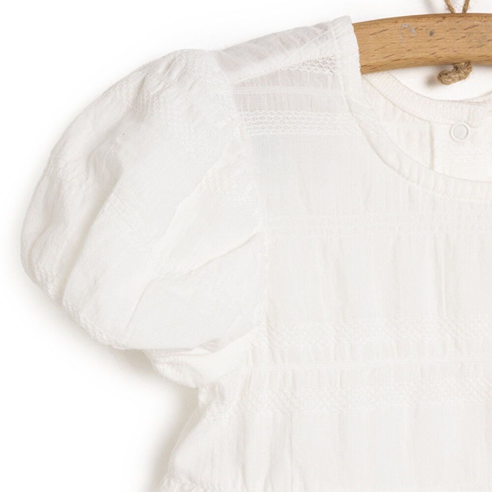 WHITE FLOWER Elbise Kız Bebek