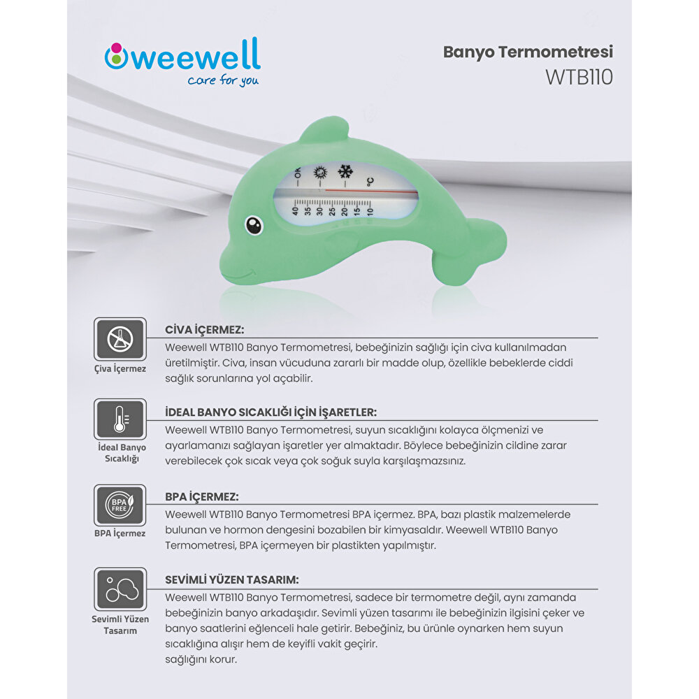 WTB110 Banyo Termometresi (Yeşil)