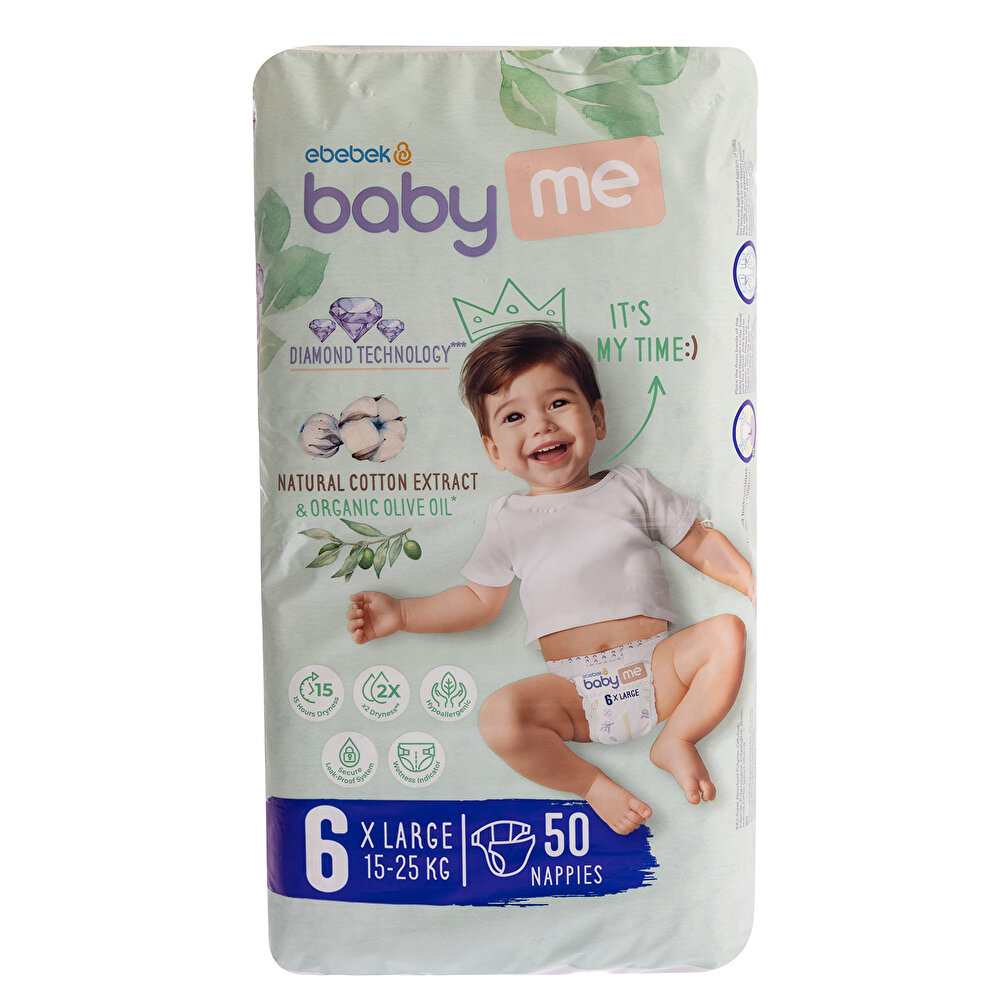 XL 6 Numara Bebek Bezi 15-25 kg 50 Adet
