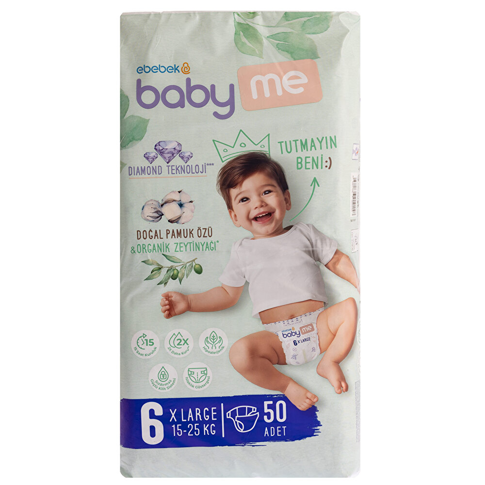 XL 6 Numara Bebek Bezi 15-25 kg 50 Adet