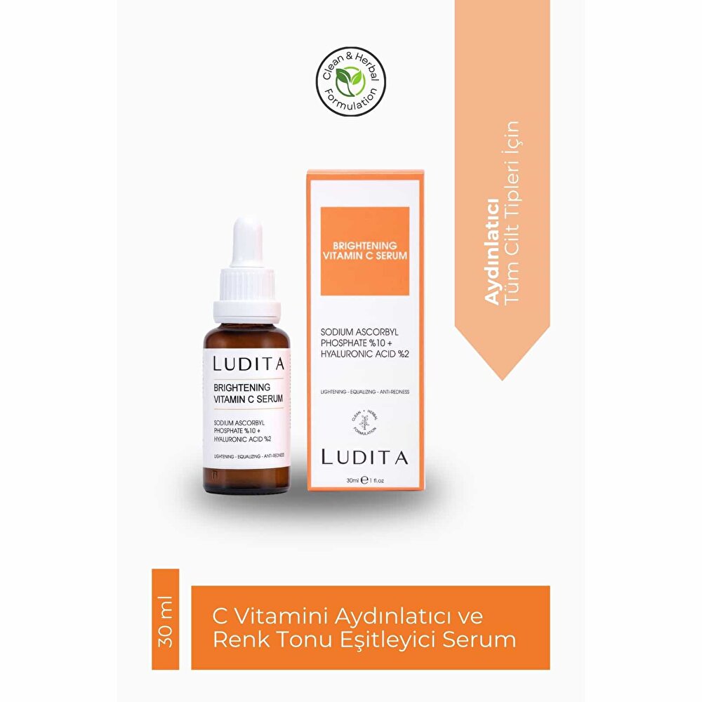 Aydınlatıcı, Renk Tonu Eşitleyici C Vitamini Serumu (Vitamin C 10% + Hyaluronic Acid