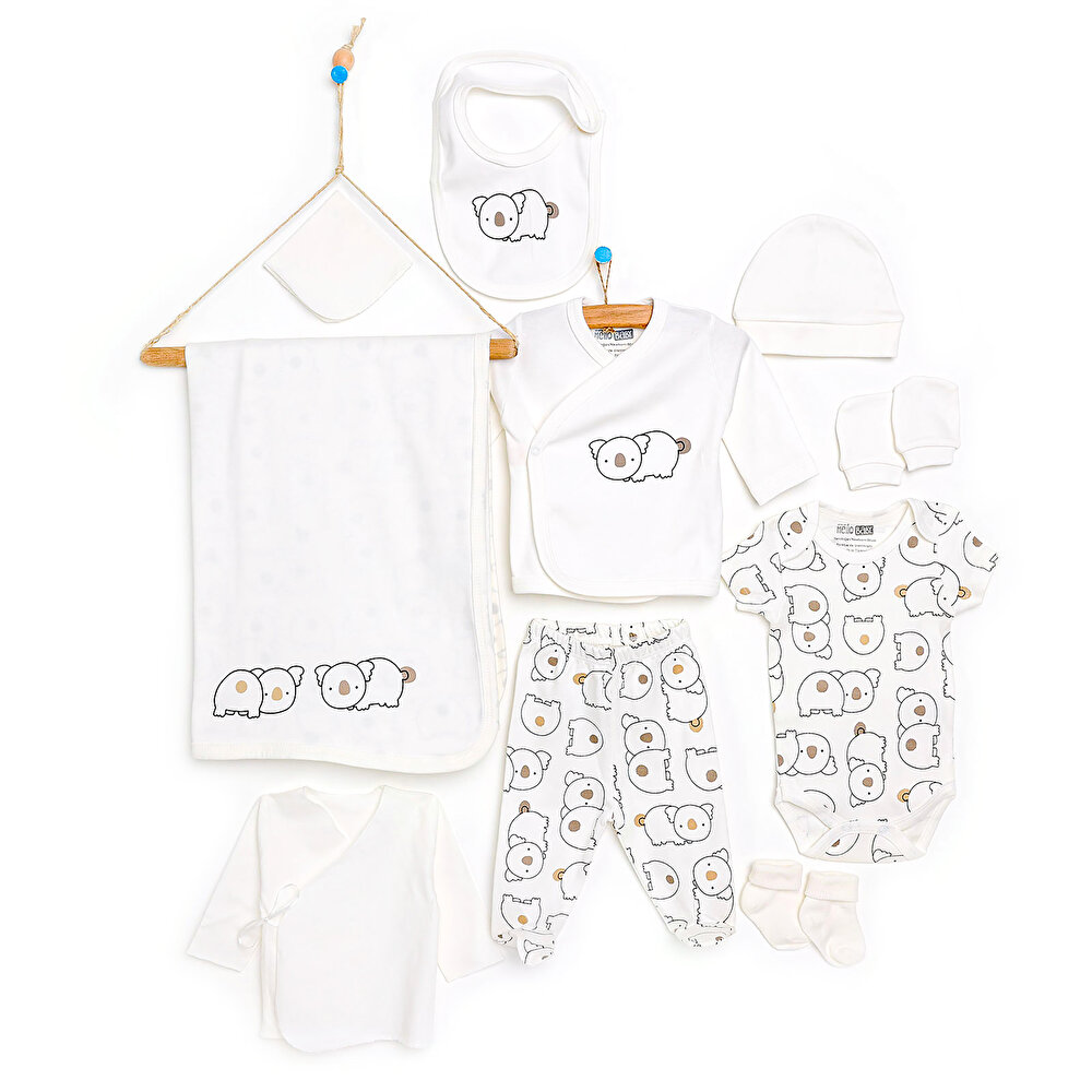 Yenidoğan 10 Parça Set Hastane Çıkışı Unisex (10lu)