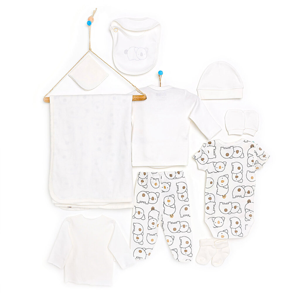 Yenidoğan 10 Parça Set Hastane Çıkışı Unisex (10lu)