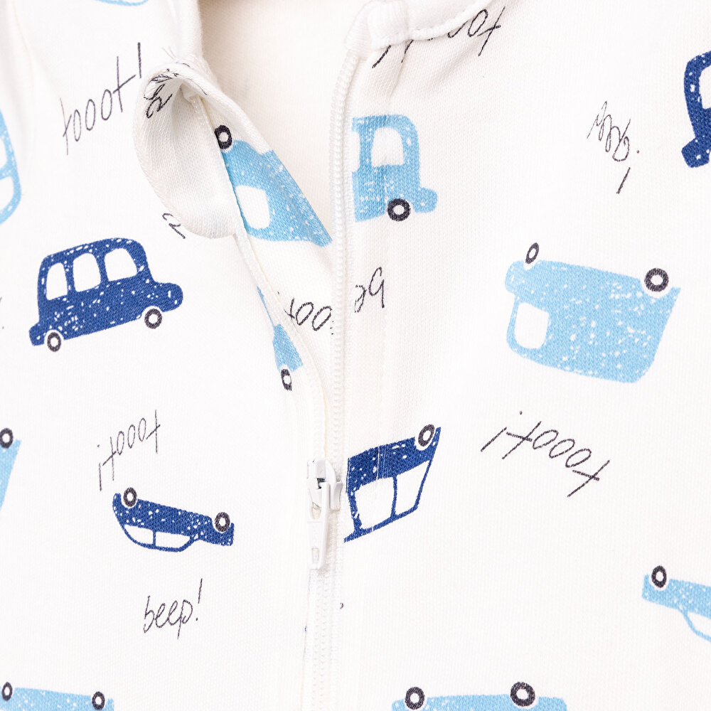 Yenidoğan 2li Erkek Patikli Tulum Erkek Bebek