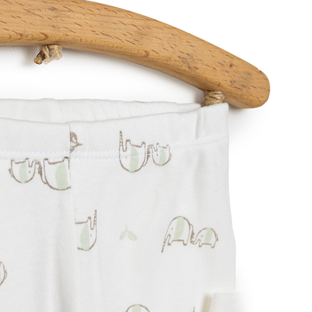 Erkek Bebek Yenidoğan 5'li Askı Hastane Çıkışı %100 Pamuk Çıtçıtlı Bisiklet Yaka Uzun Kol Mint