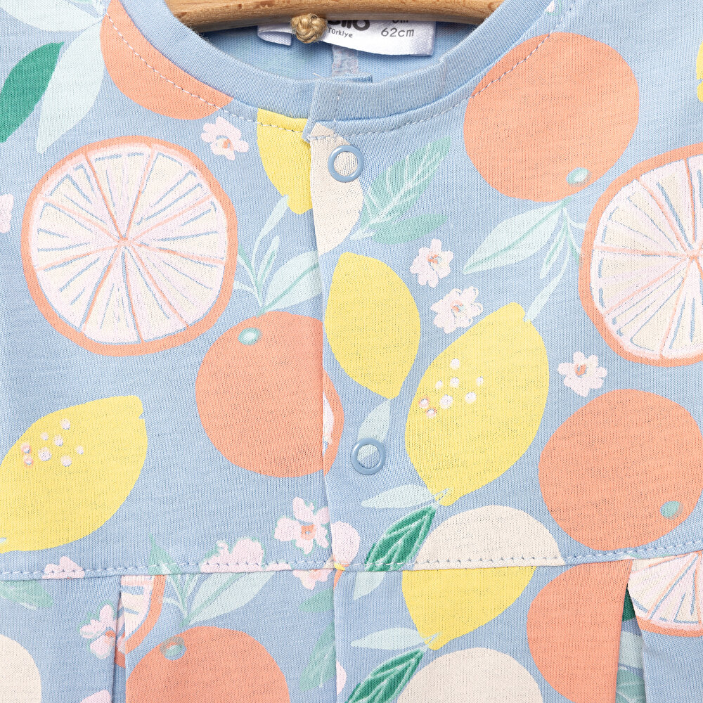 Yenidoğan Aloha Fırfırlı Kısa Tulum Kız Bebek