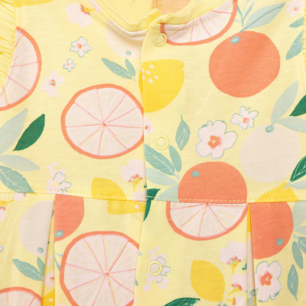 Yenidoğan Aloha Fırfırlı Kısa Tulum Kız Bebek