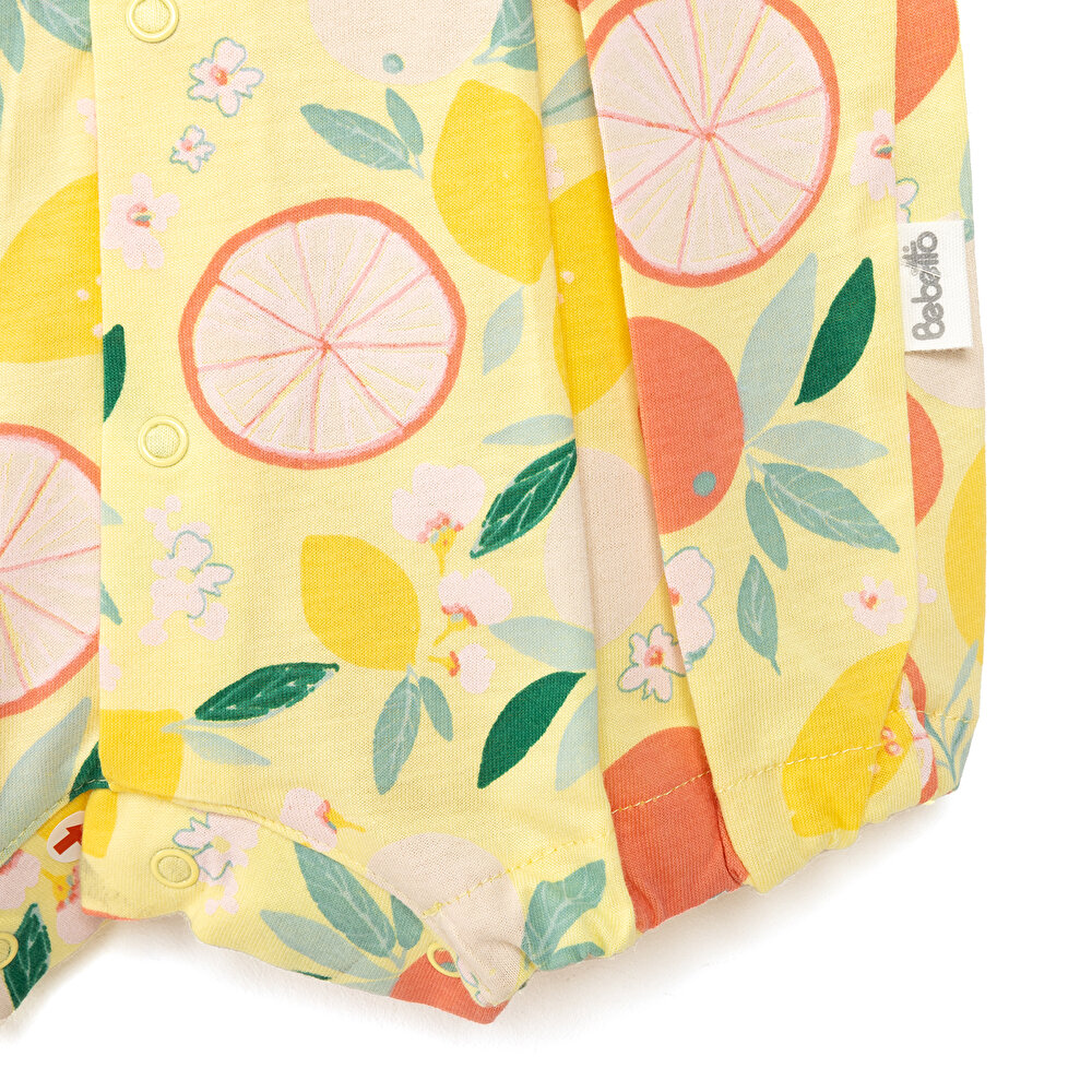 Yenidoğan Aloha Fırfırlı Kısa Tulum Kız Bebek