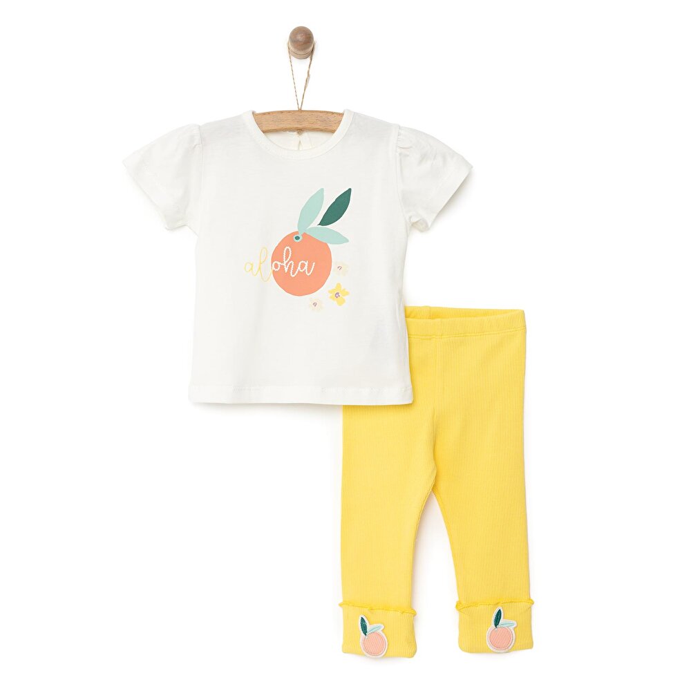 Yenidoğan Aloha Sweatshirt-Kapüşonlu Hırka-Alt 3lü Takım Kız Bebek