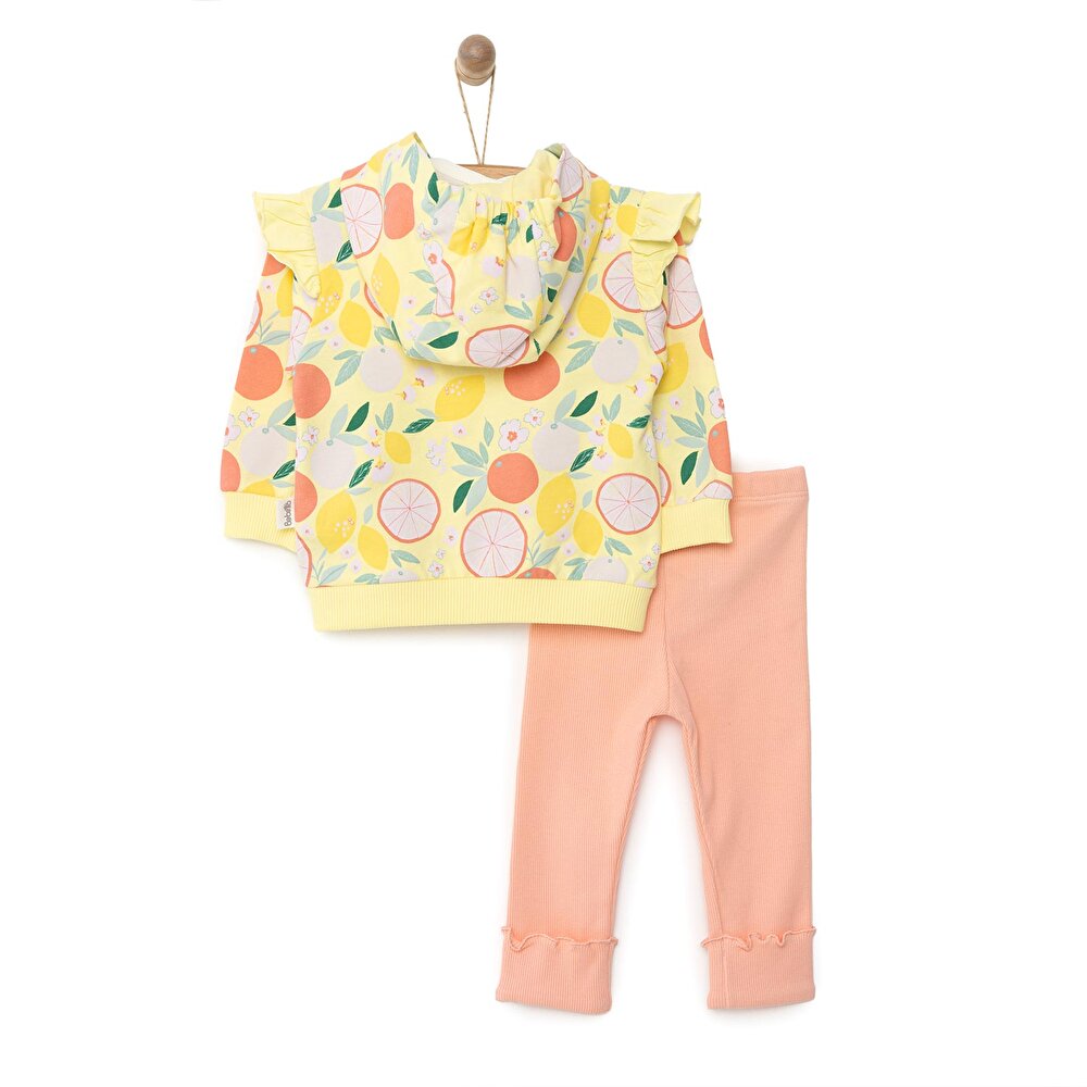 Yenidoğan Aloha Sweatshirt-Kapüşonlu Hırka-Alt 3lü Takım Kız Bebek