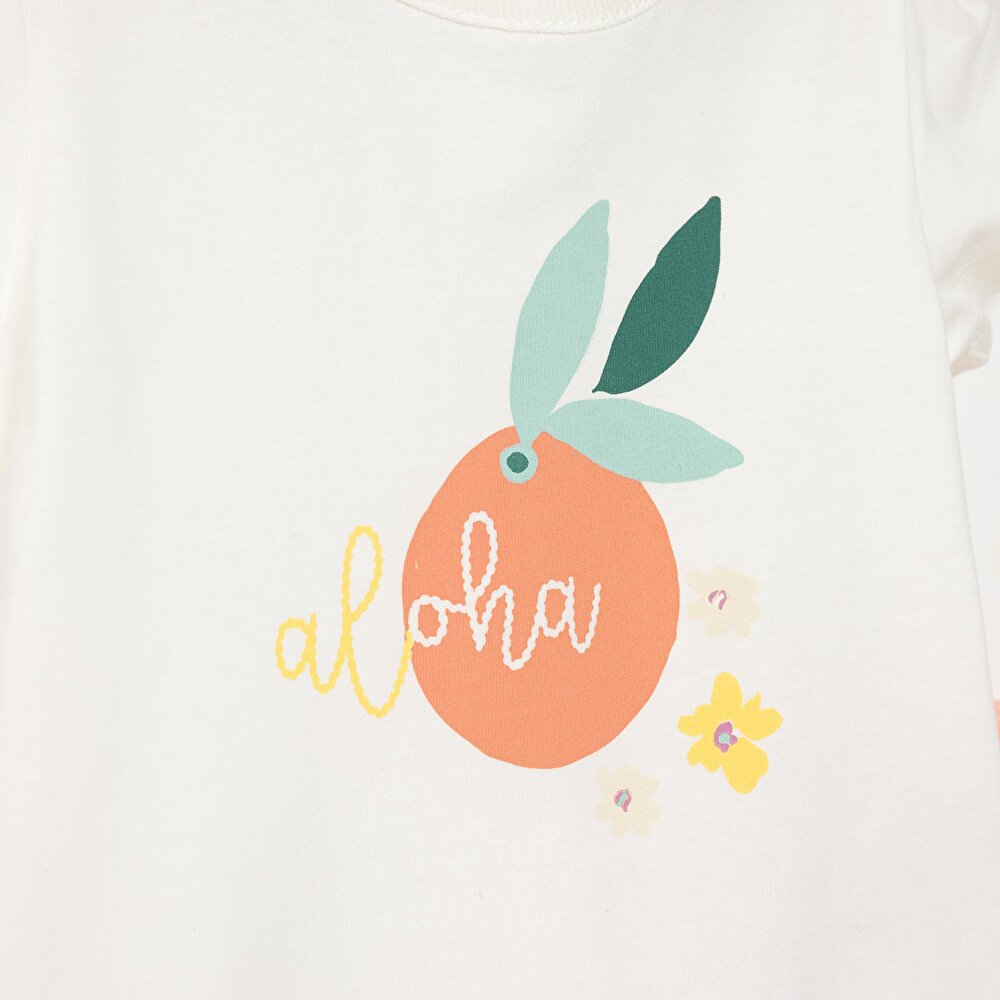 Yenidoğan Aloha Sweatshirt-Kapüşonlu Hırka-Alt 3lü Takım Kız Bebek
