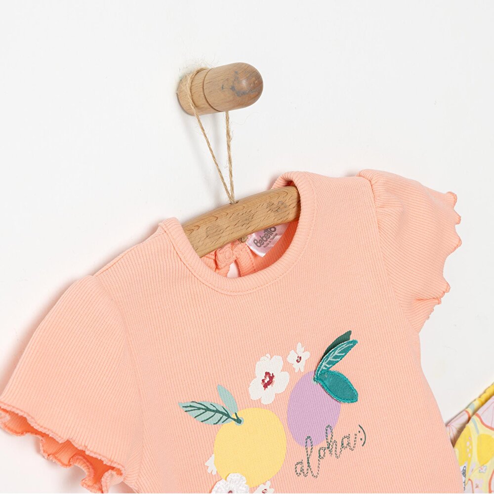 Yenidoğan Aloha Tshirt-Şort 2li Takım Kız Bebek
