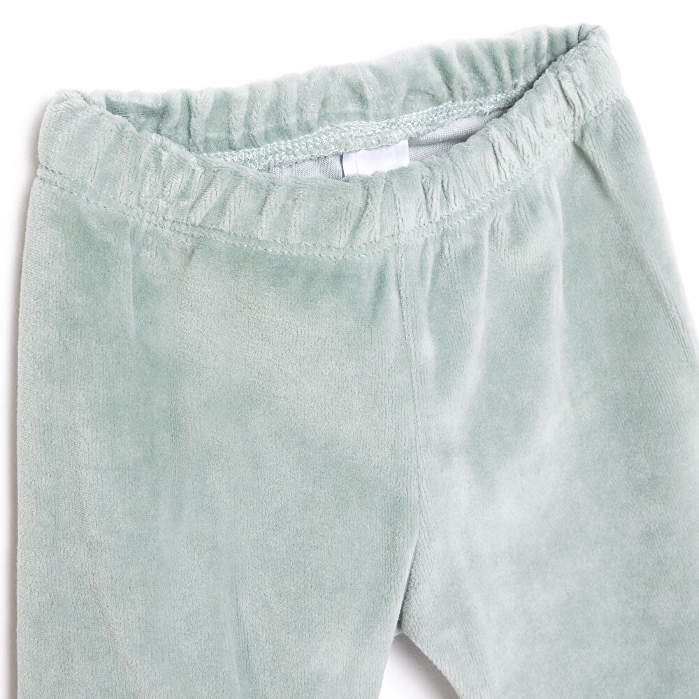 Yenidoğan -Body-Kadife Yelek Patiksiz Alt 3lü Takım Unisex