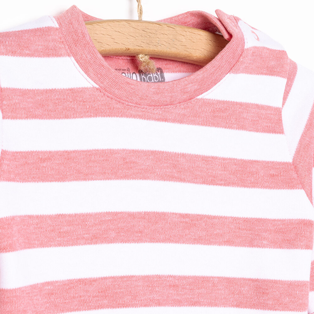 Unisex Yenidoğan Sweatshirt Patiksiz Alt İnterlok Çıtçıtlı Bisiklet Yaka Uzun Kol