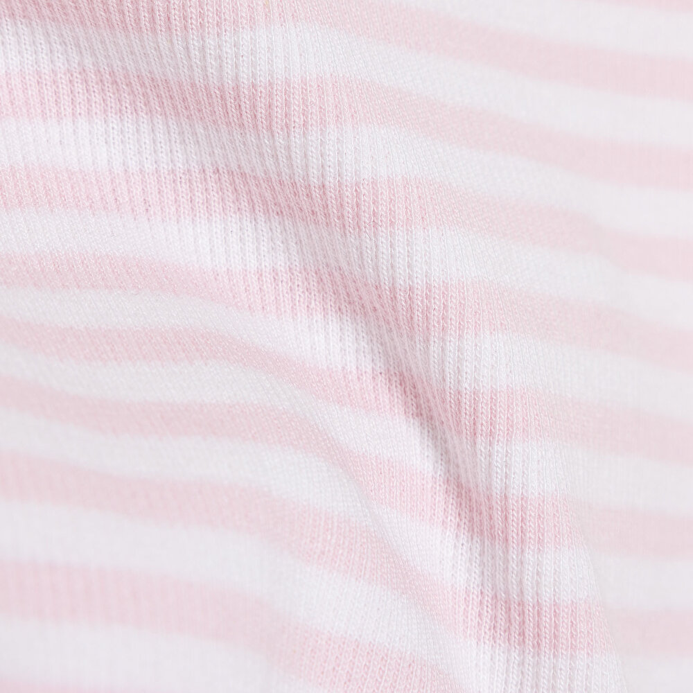 Yenidoğan Çizgili Unisex Sweatshirt-Patiksiz Alt 2li Takım Kız Bebek